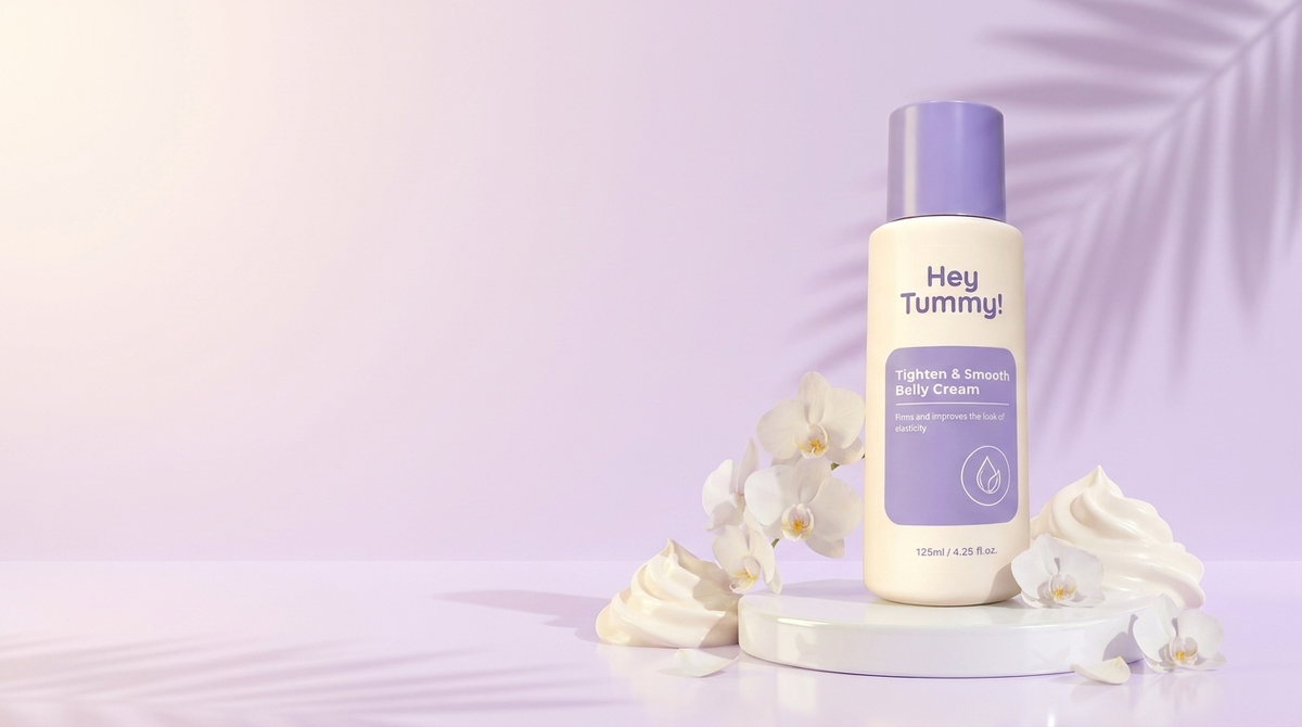 Hey Tummy! Tighten & Smooth Belly Cream hero banner